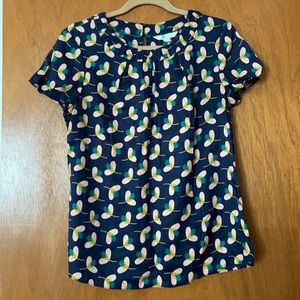Boden Florence Floral Silk Blouse